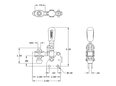 Line Art 112 LB CAP Vertical Toggle Clamp with Straight Base & Adjustable U-Bar