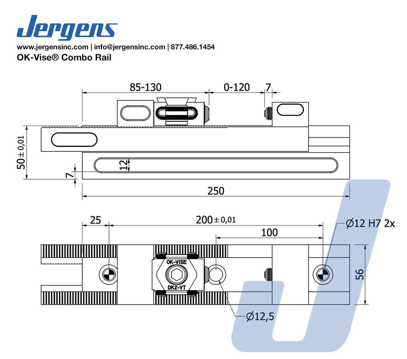 OK-Vise® Combo Rail| Jergens Workholding | Jergens Inc