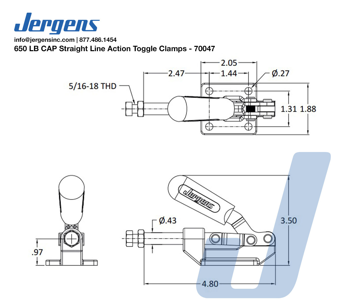 Line Art 650 LB CAP Straight Line Action Toggle Clamps