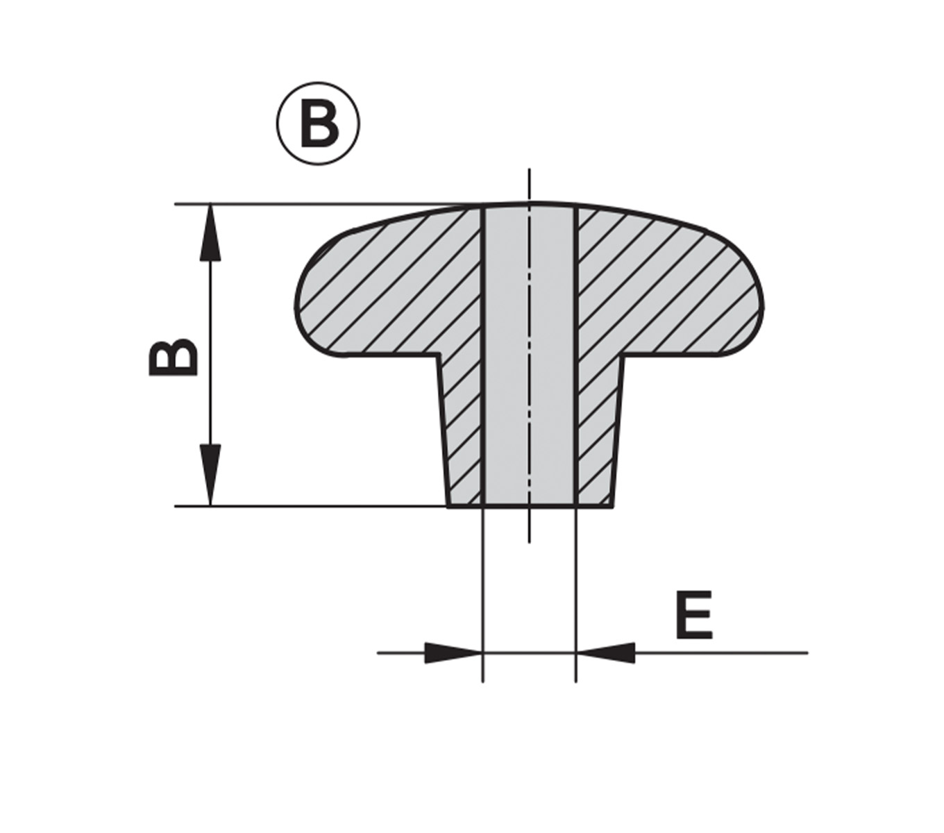 Aluminum Palm Grips Style B Drawing