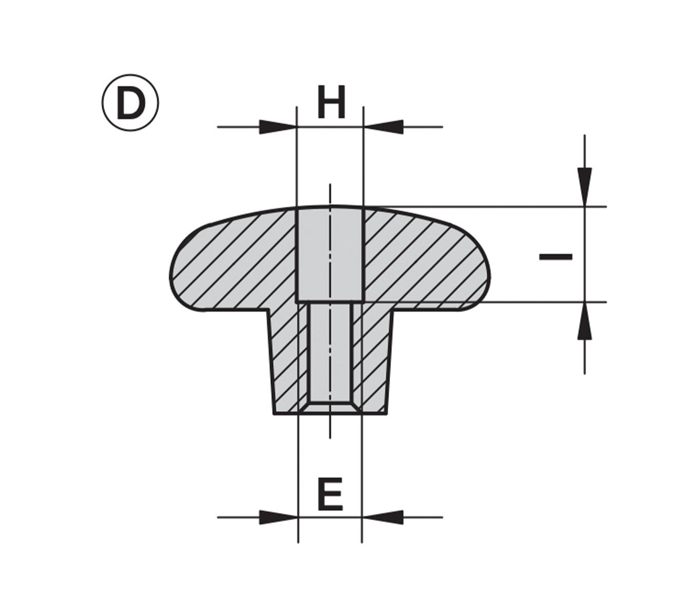 Aluminum Palm Grips Style D Drawing