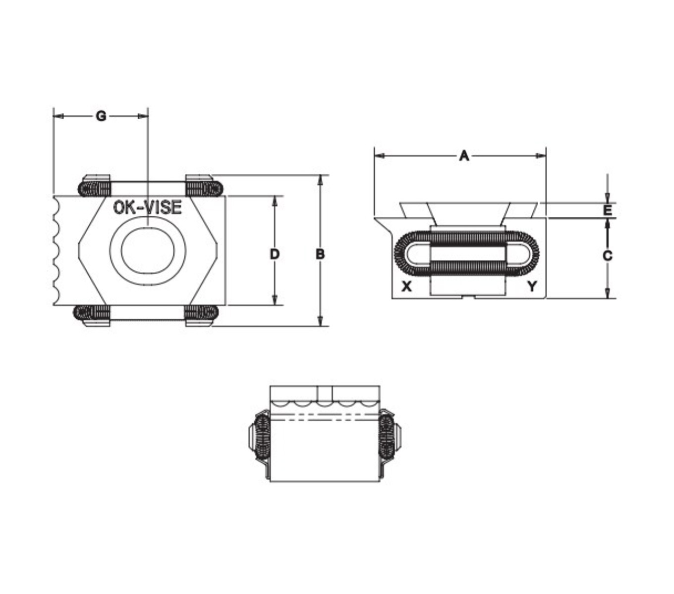 Line Art BK2-VT-SG LOW-PROFILE CLAMP, W/1-GRIP JAW