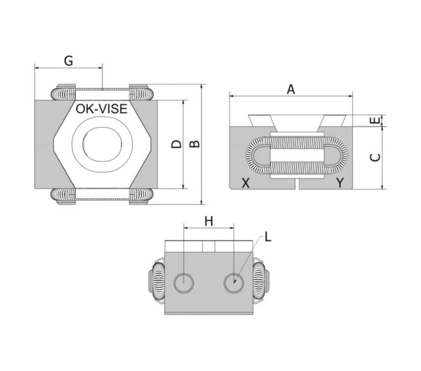 Line Art BK2-VT-TS LOW-PROFILE CLAMP, ADDITIONAL PCS JAW